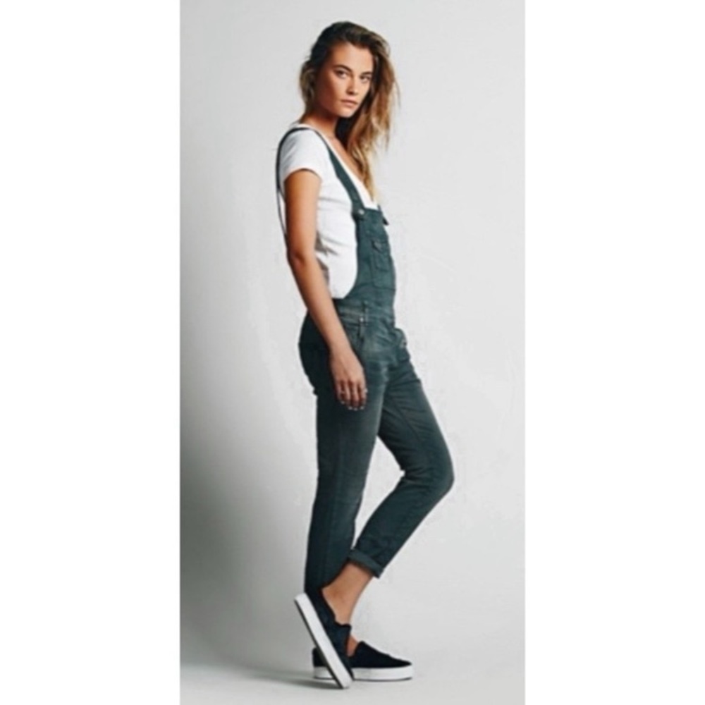 Free People Dark Blue Women's Jeans Overalls
